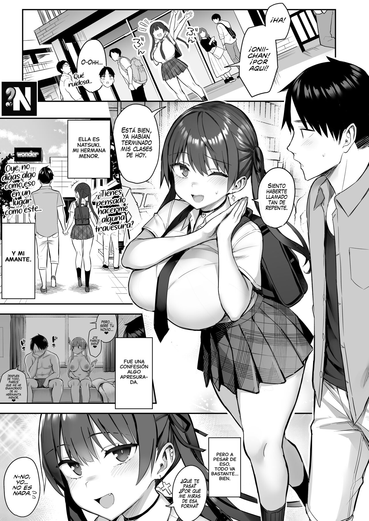 Moto InCha no Kyonyuu Yariman Imouto ga Erosugite, Onii-chan wa Mou...!! 3 | ¡¡Mi Hermanita Quien era una Comelibros se Convirtió en una Puta de grandes Tetas...!! 3 page 4 full
