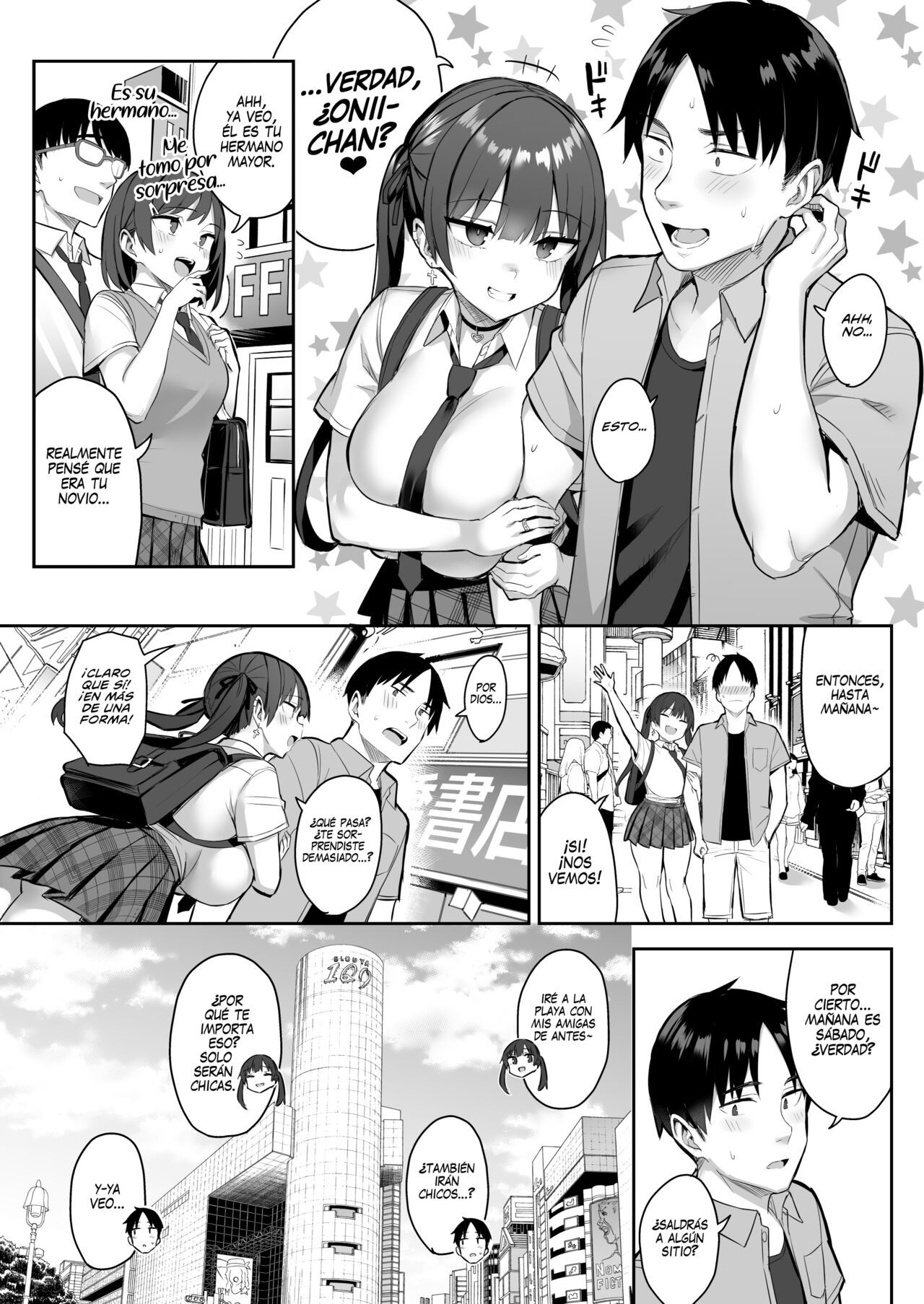 Moto InCha no Kyonyuu Yariman Imouto ga Erosugite, Onii-chan wa Mou...!! 3 | ¡¡Mi Hermanita Quien era una Comelibros se Convirtió en una Puta de grandes Tetas...!! 3 page 6 full