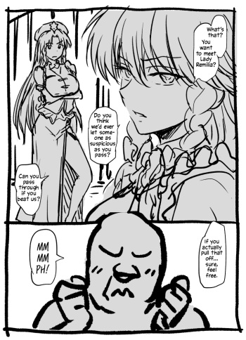 [Ahemaru] Sakuya-san to Meiling-san to Long-Range Oji-san | Sakuya, Meiling and the Long-Range Uncle (Touhou Project) [English] [Solas] cover