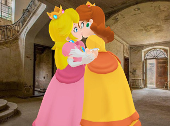 Princess Lesbian Kissing cover