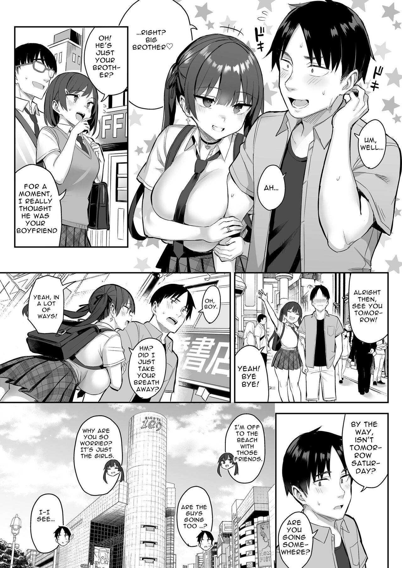 Moto InCha no Kyonyuu Yariman Imouto ga Erosugite, Onii-chan wa Mou...!! 3 | I Can't Handle My Former Bookworm Little Sister Now That She's a Slut! 3 page 4 full