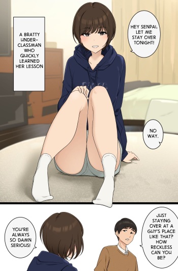 [Wakamatsu] Namaiki Bakkari Iu kedo Sugu Wakaraserarechau Kouhai-chan no Ohanashi | A Bratty Underclassman Who Quickly Learned Her Lesson [English] cover