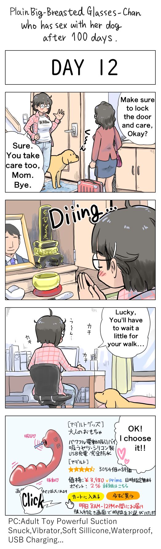 Plain Big-Breasted Glasses-Chan who has sex with her dog after 100 days page 12 full