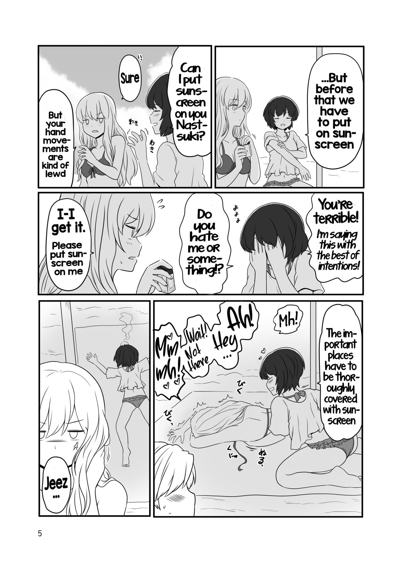 A yuri couple does exhibitionism at the beach page 4 full