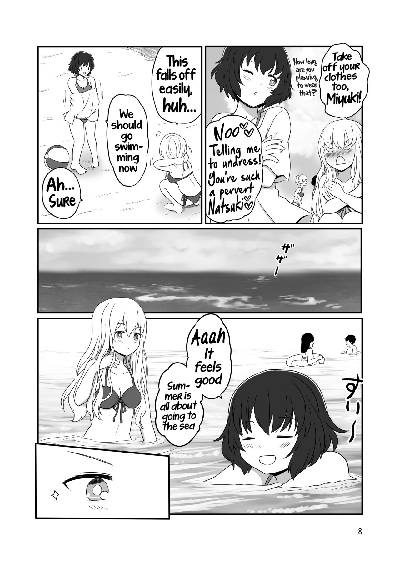 A yuri couple does exhibitionism at the beach page 7 full