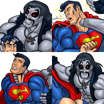 [Iceman Blue] Superman Vs. Lobo Pin-Up Set cover