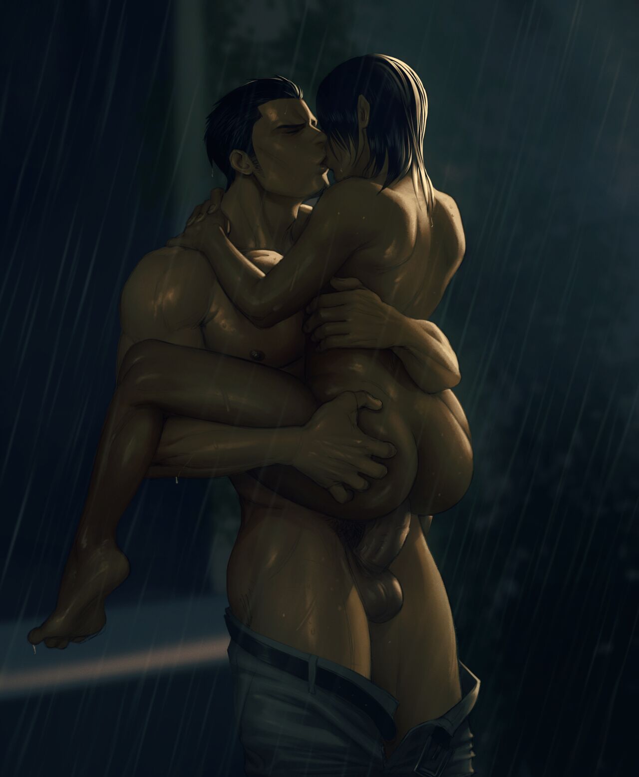 Kiryu Kazuma fuckin' u in the rain 😳 page 4 full