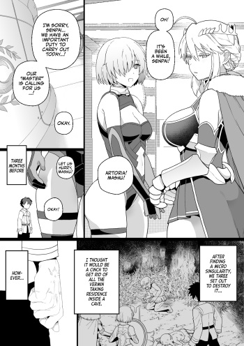 [Mo] Artoria to Mash, Goblin Kan Manga | Artoria and Mashu Violated by a Goblin! (Fate/Grand Order) [English] [Team Rabu2] cover
