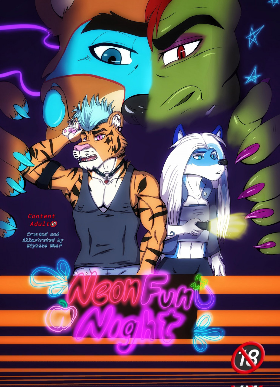 Neon Fun Night 🍑🍆💧💧 page 1 full