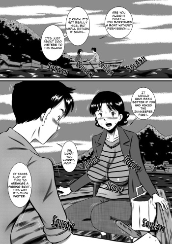 [Milkdou Shoukai (Milk Koubou)] Kaa-san, Kaa-san! Kaa-saaaan! Mujintou, Oyako Futari de Yagai Sex! | Mother, Mother - Mother And Son Have Sex, On An Abandon Island [English] cover