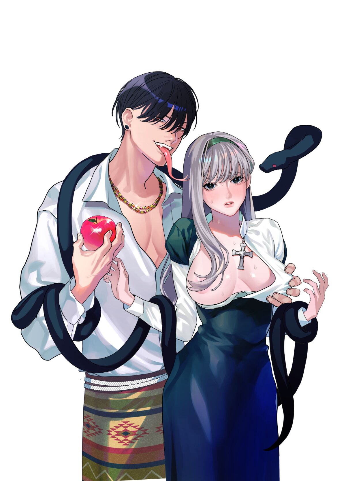 Tsumi o Okashita Shudo Onna wa Orochi no Mamono ni Zange Suru Negi Manju | Sinful Nun Pays Penitence To The Serpent page 1 full