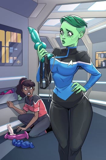 [TemporalWolf (Garth Graham)] Tendi Finds Mariner's Stash (Star Trek: The Lower Decks) (+inks/pencils) cover