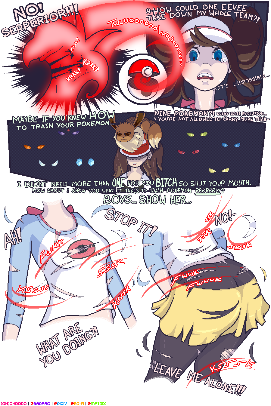 Rosa vs. Elaine's Eevee Team page 1 full