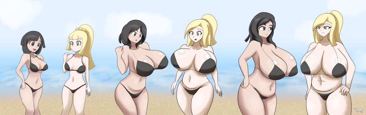 Selene, Lillie, Gloria & Marnie on the Magical beach page 1 full