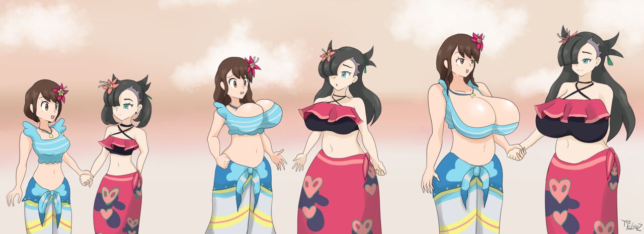 Selene, Lillie, Gloria & Marnie on the Magical beach page 9 full