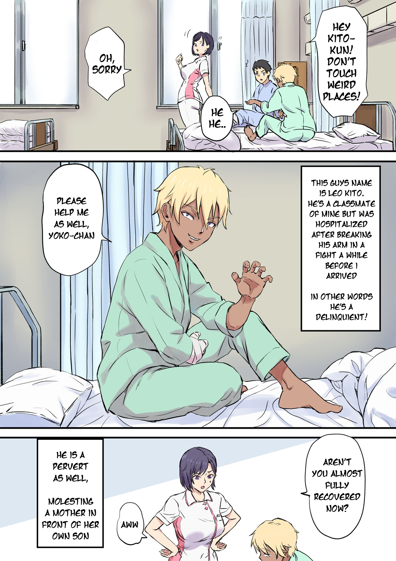 Tonari no Bed de Netorareru Kangoshi Jukubo | Milf Nurse Cuckolded on the bed next door page 4 full