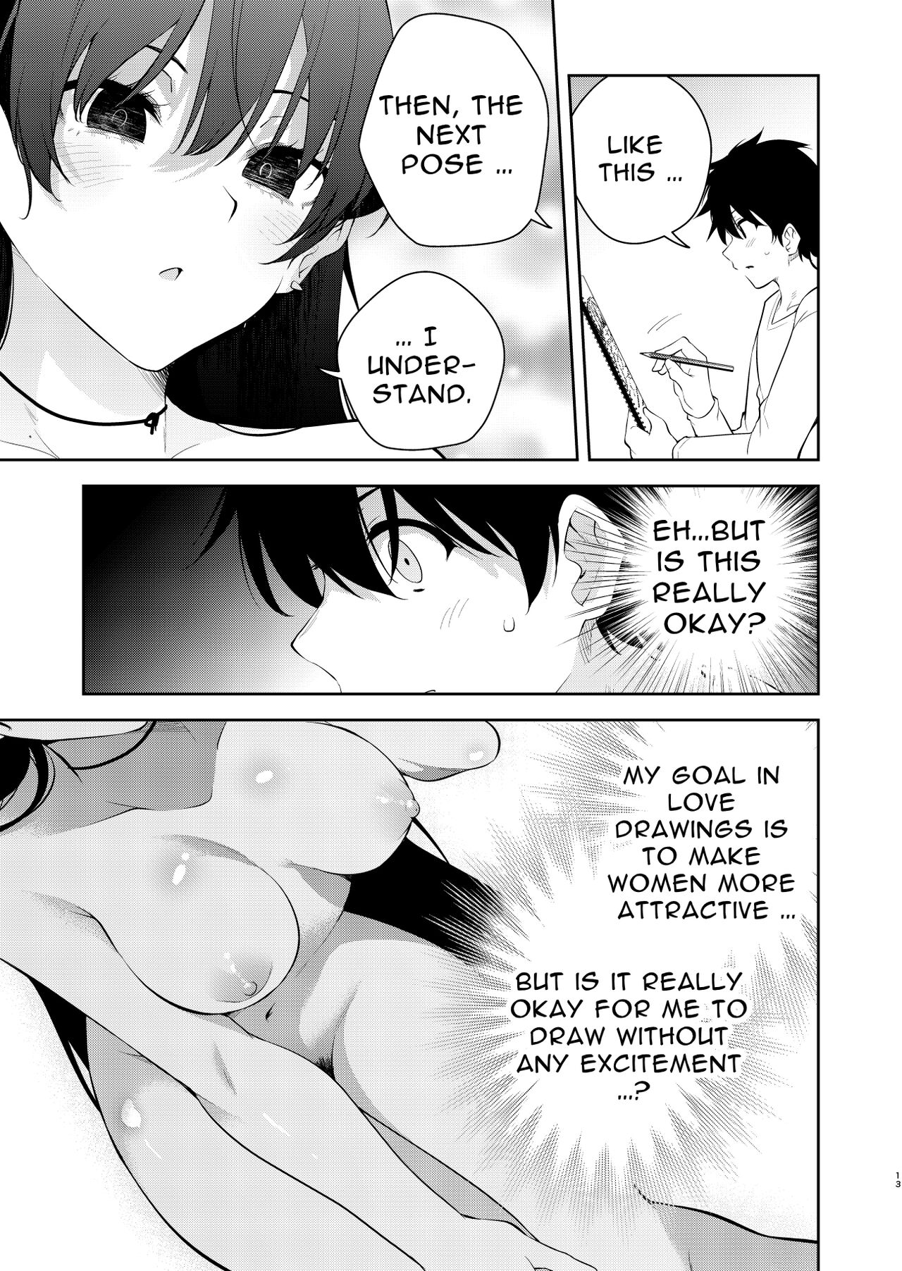 Mishiranu Joshikousei ni Kankin sareta Toki no hanashi ~Rafu Dessin Route Hen~ | The story of a manga artist who was taken in by a strange high school girl  ～Nude Drawing Route Edition page 12 full