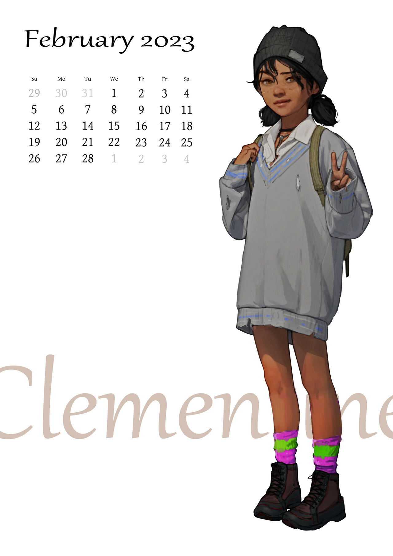 2023/2024 Calendar page 3 full