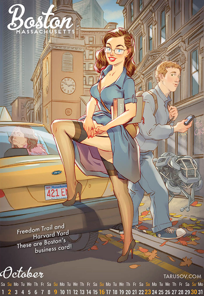 American Pin-Up 2016 Calendar Inspired By The Places Visited In USA page 11 full