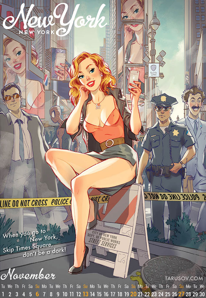 American Pin-Up 2016 Calendar Inspired By The Places Visited In USA page 12 full