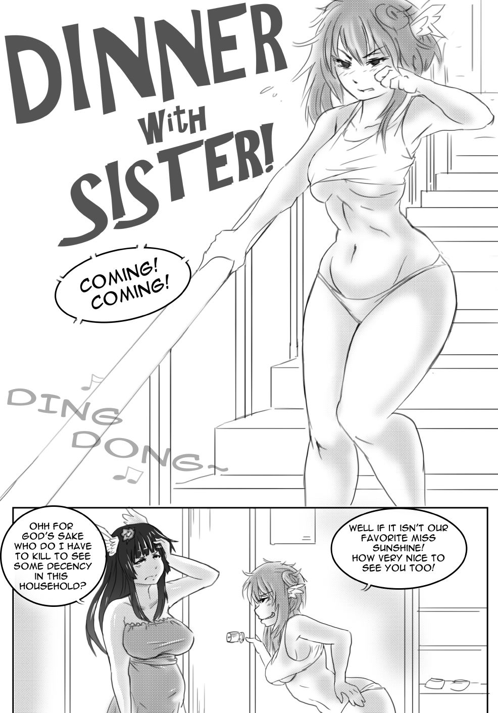 Dinner With Sister! - Page 1 - Comic Porn XXX