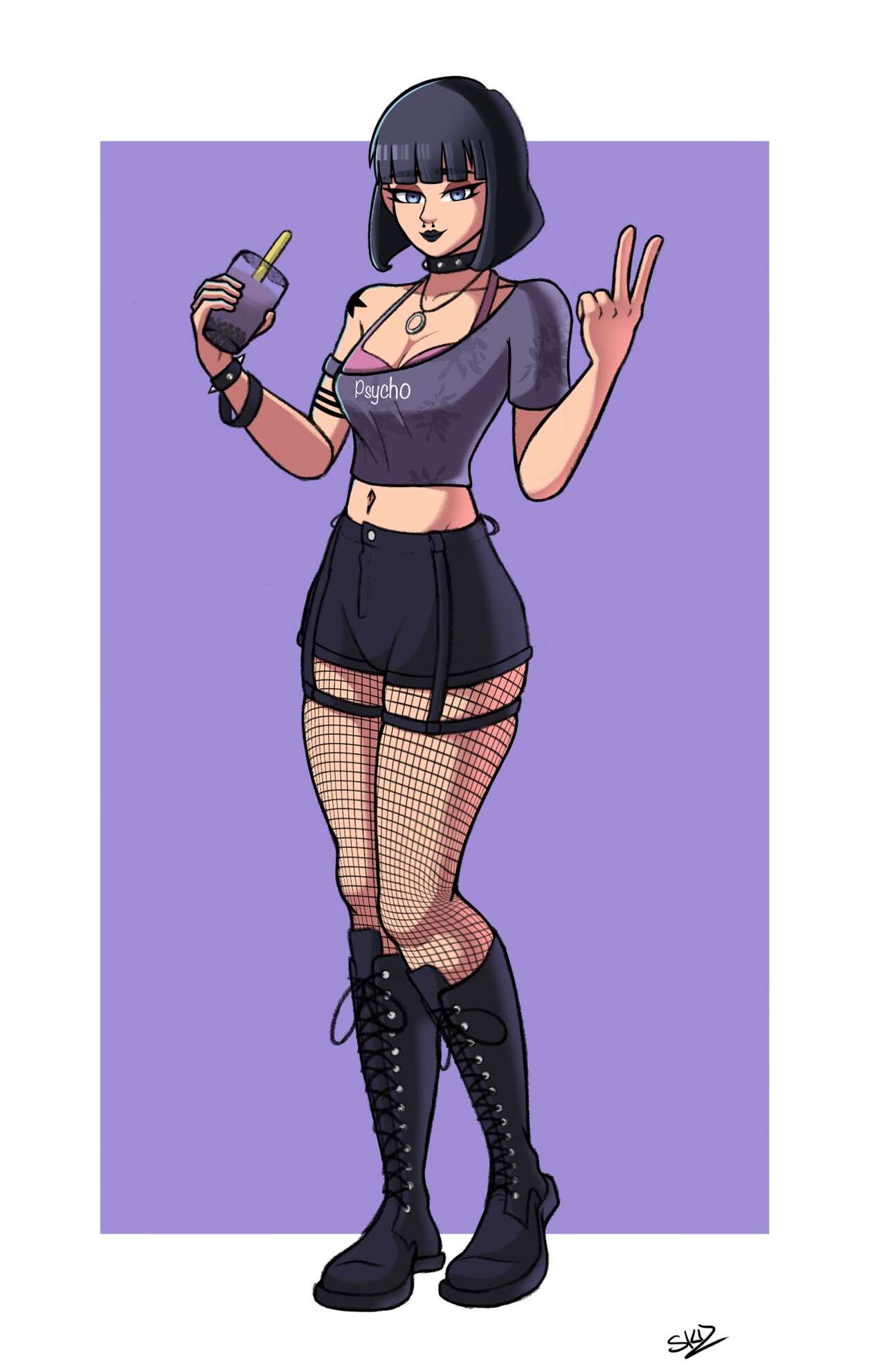 Goth Girl Evelynn page 3 full