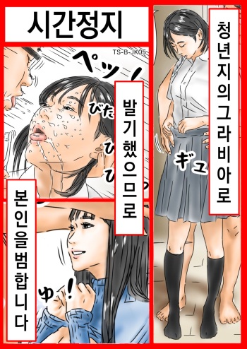 [フルイグジスト] 時間停止 青年誌のグラビアで勃起したので、本人を犯します [TS-B-JK05] [韓国翻訳]  [korean] cover