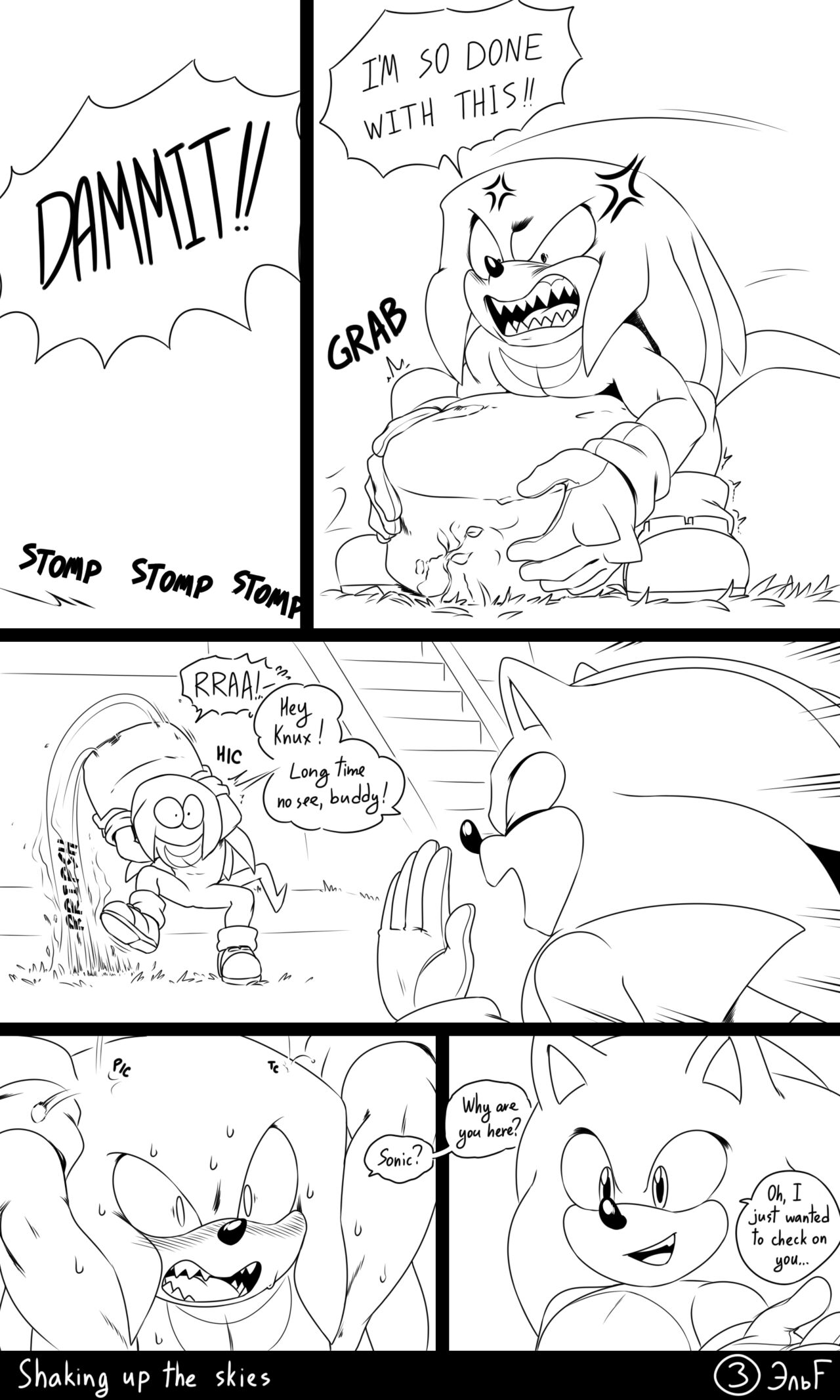 Shaking Up The Skies: Sonknux Comic page 4 full