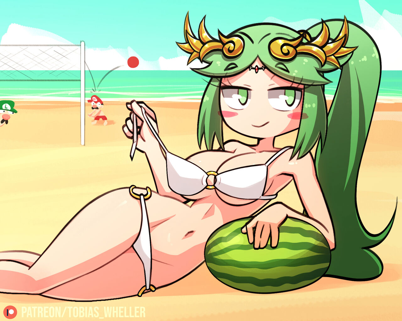 Palutena at the Beach page 1 full