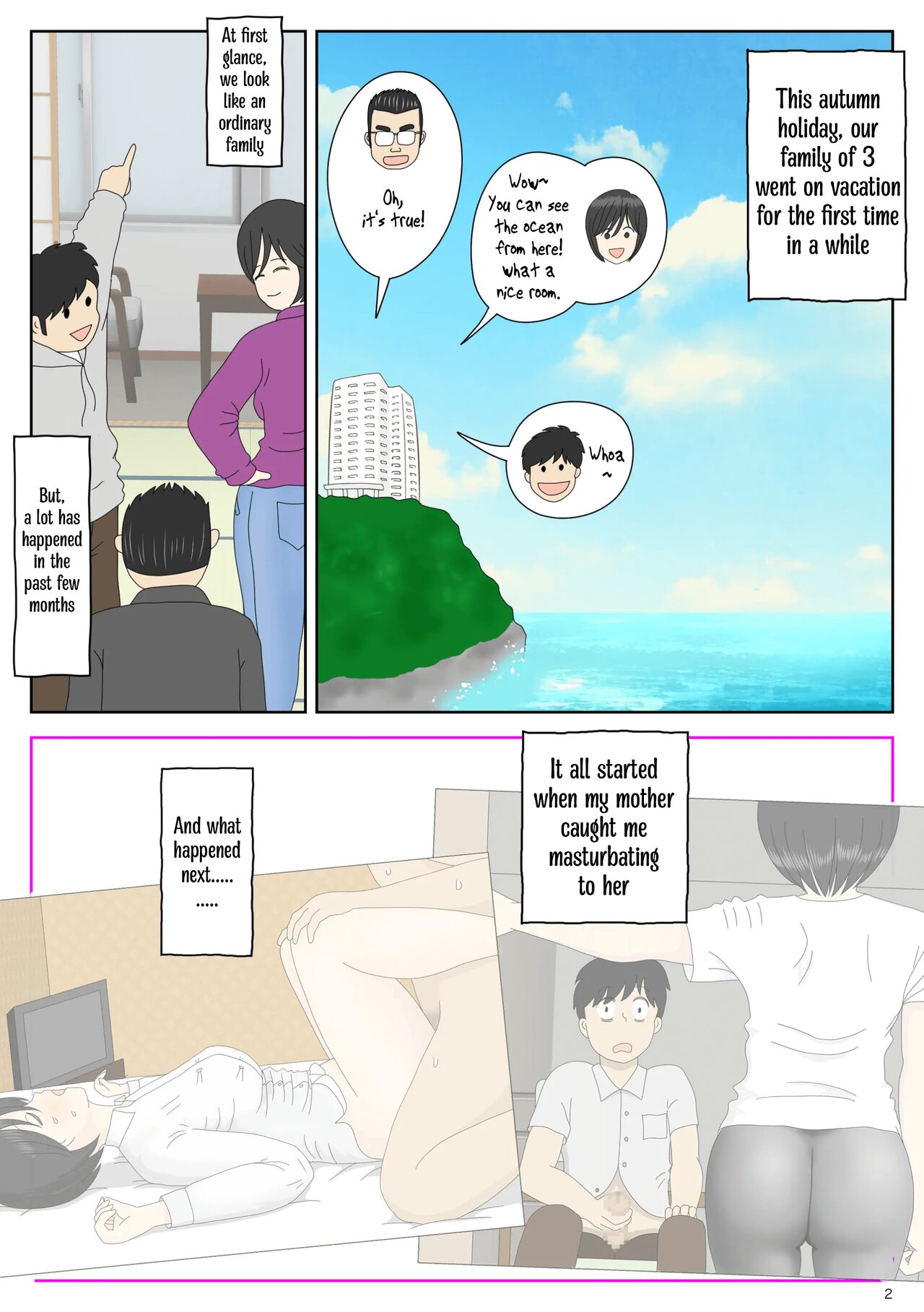 Onaneta Kaa-san 2 ~Otto no Yoko de~ | Masturbating to Mom ~Beside Her Husband~ page 2 full