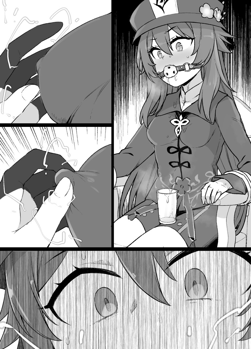 Genshin Impact Hu Tao Chikubi Zeme Manga page 7 full