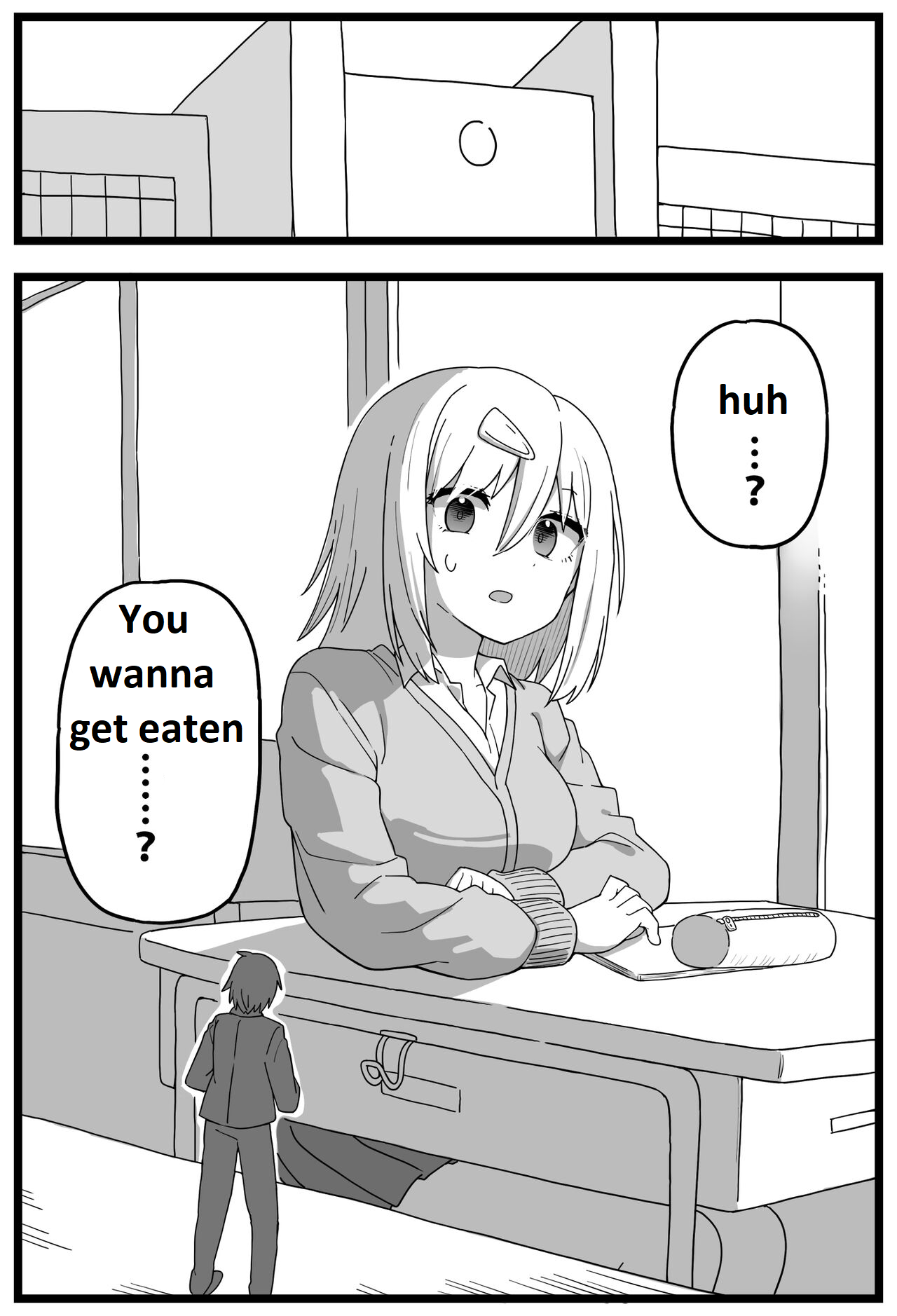 Doushitemo Onnanoko ni Taberaretai Manga | Manga - He really wants to be eaten by a girl page 1 full