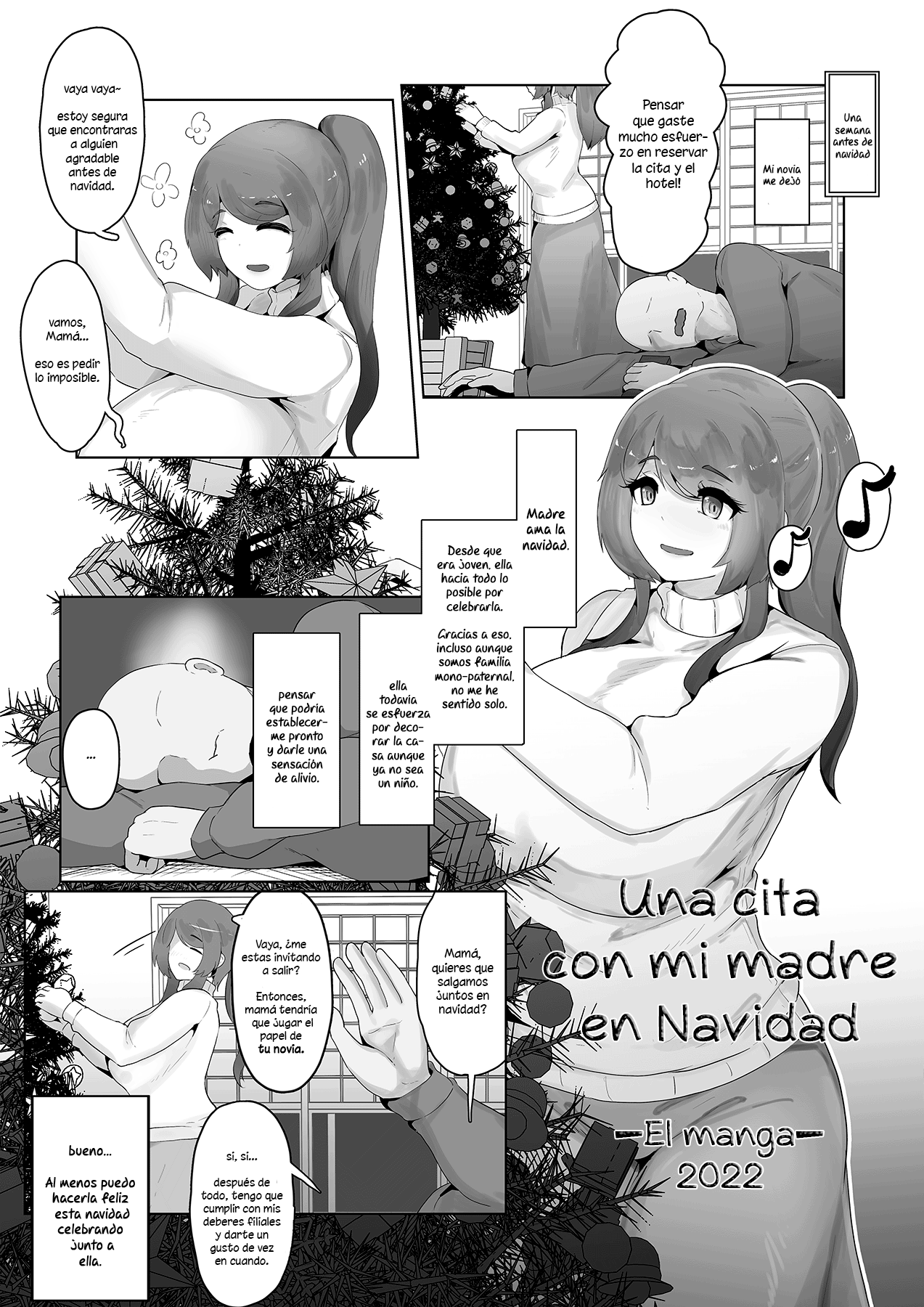 Christmas Boshi Kan 2022|Una cita con mi madre en Navidad—El manga—2022| page 1 full