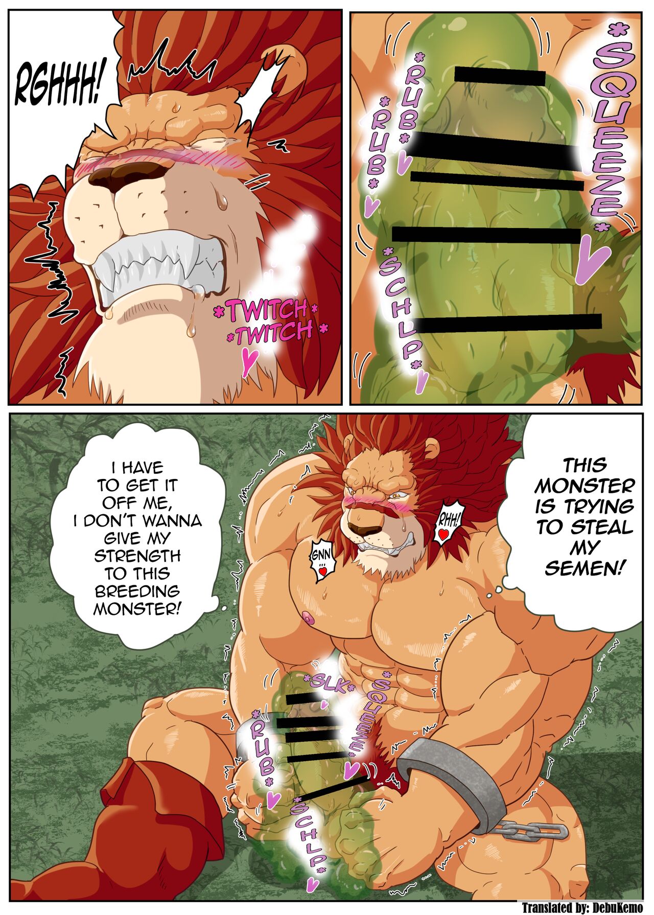 Leo Kokuou no Shasei Kikou ~ Hajimari no Shasei to Kasshoku no Ou no Seitan | King Leo's Ejaculation Journey ~ First Ejaculation and Birth of the Dark King page 7 full