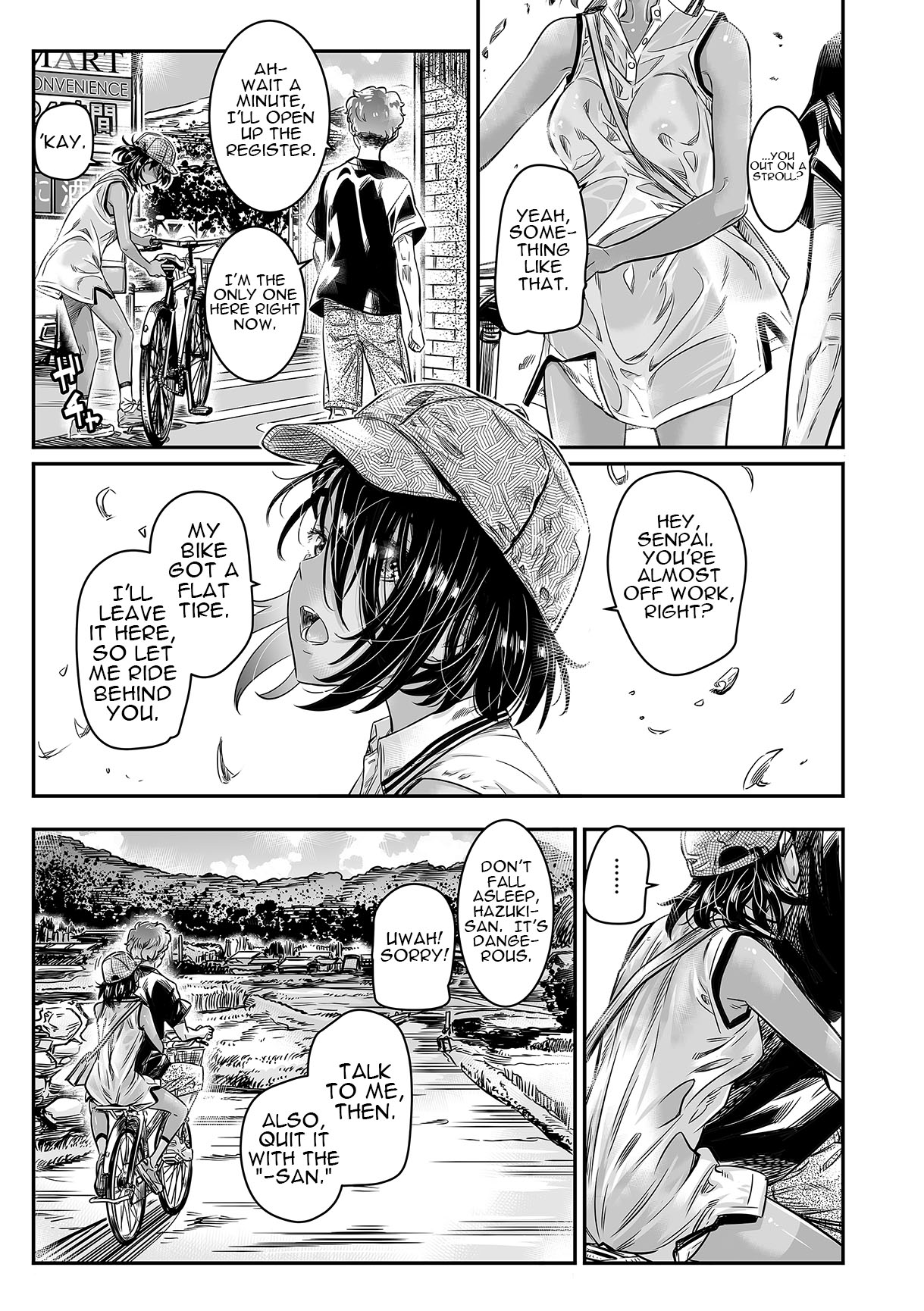 Hiyake no Bitch Shoujo wa, Doutei no Senpai o Yagai Sex ni Sasou | A Slutty Girl Who Was Tanning Seduced Her Virgin Senpai Into Outdoor Sex 2 page 6 full