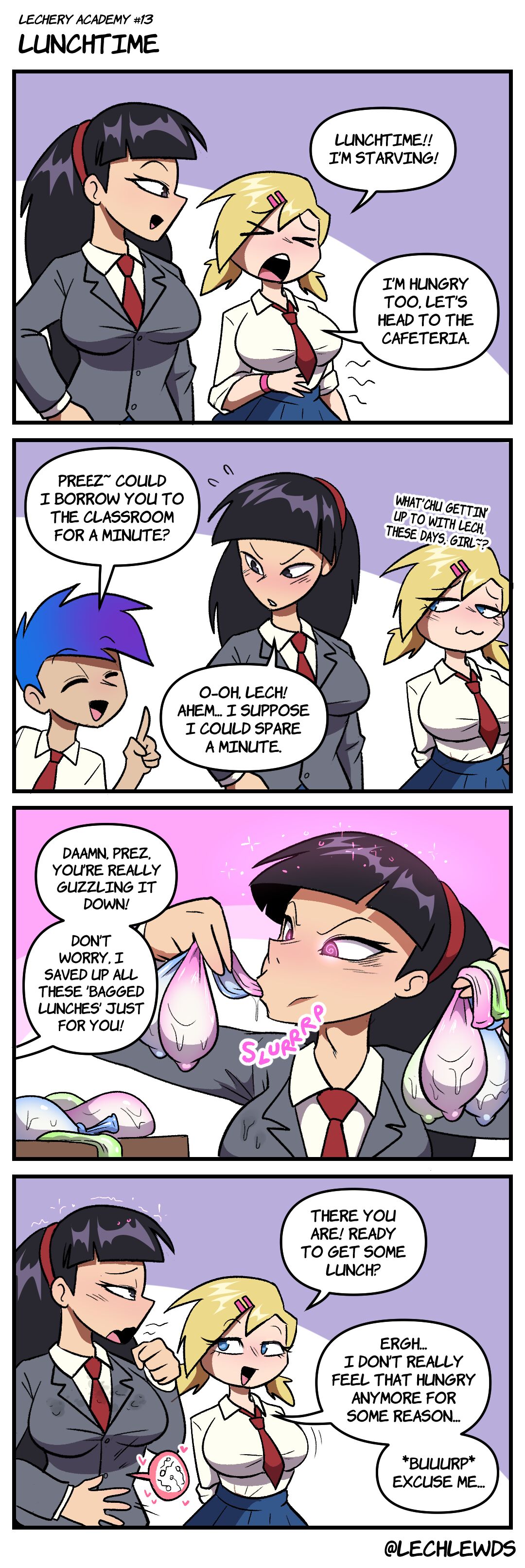 Lechery Academy #13: Lunchtime page 1 full