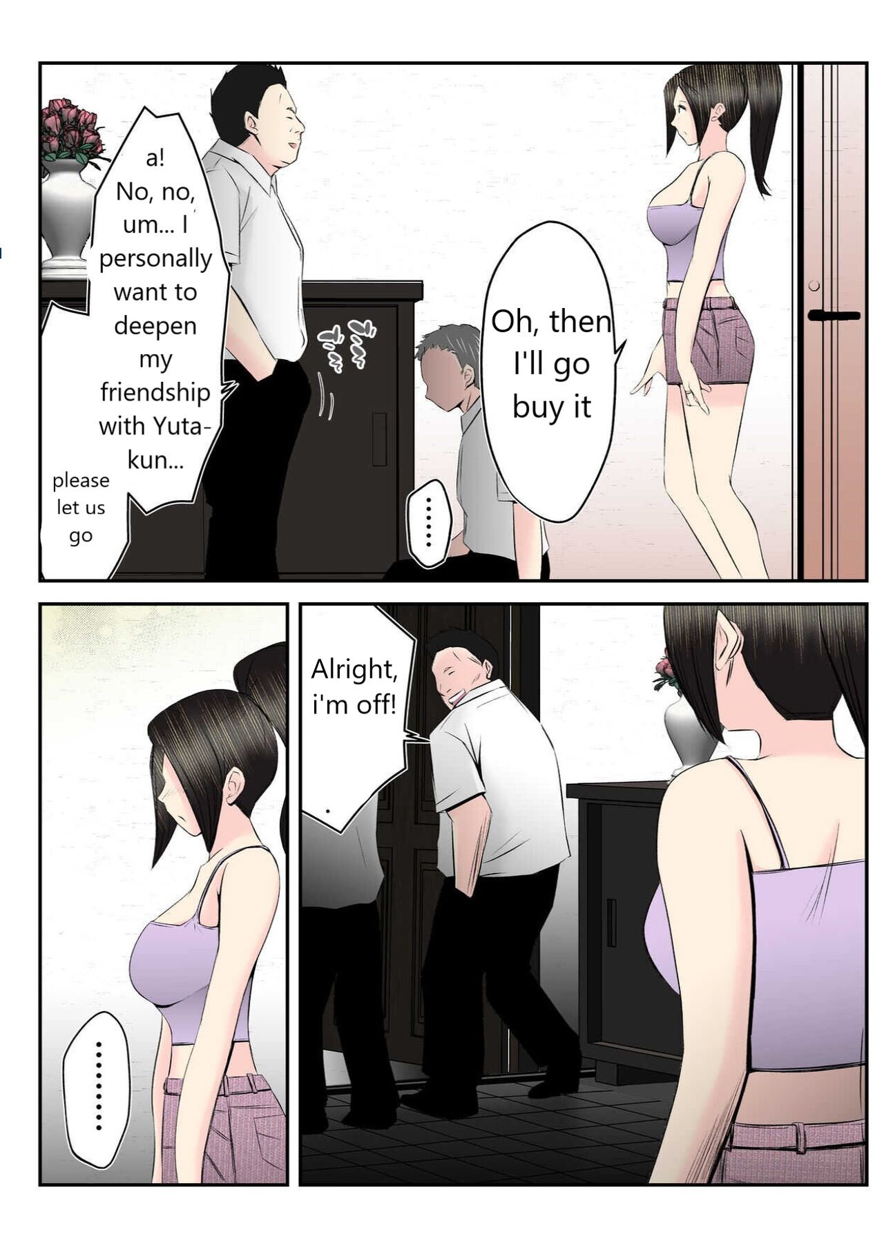 Haha wa Koshite Musuko ga Nozoki Miru Mae de Aku  Tachi no Sukebe Yakko  ni Ochita page 11 full