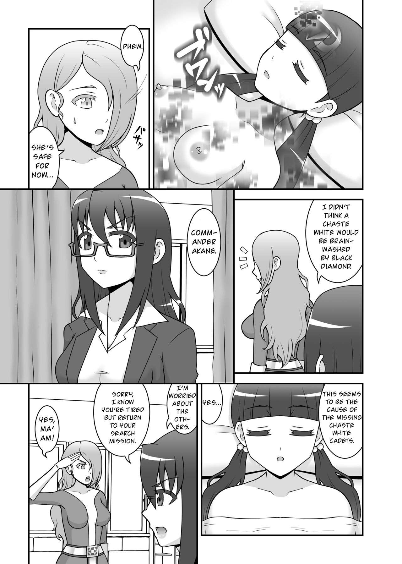 Teisou Sentai Virginal Colors Ch.4 | Chastity Sentai Chaste Colors Ch. 4 page 9 full