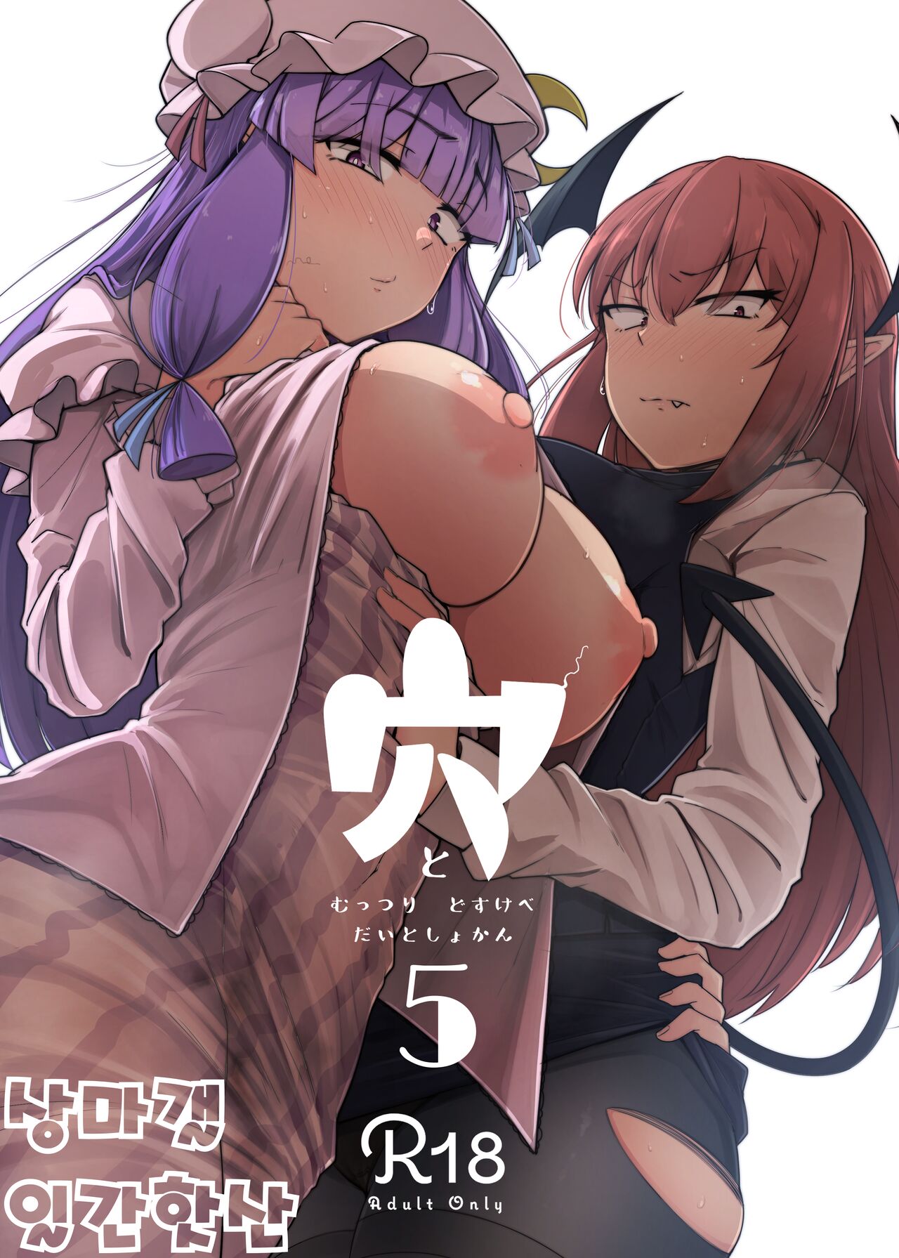 Ana to Muttsuri Dosukebe Daitoshokan 5 | 구멍과 무뚝뚝한 개변태 대도서관 5 page 1 full