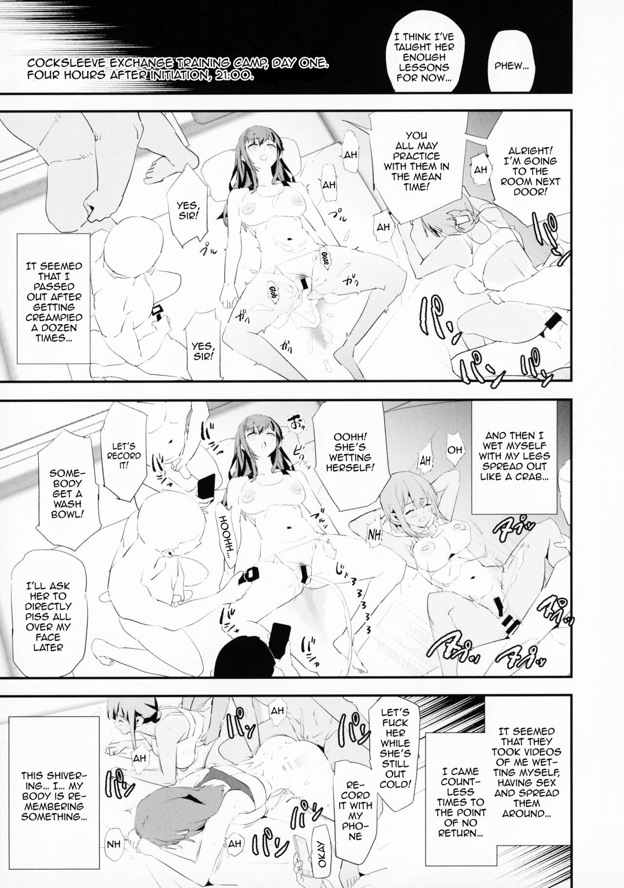 Watashi-tachi no Onaho Koukan Gasshuku Ichinichime! | Our Onahole Replacement Boarding House - Day 1! + Extra Paper page 12 full