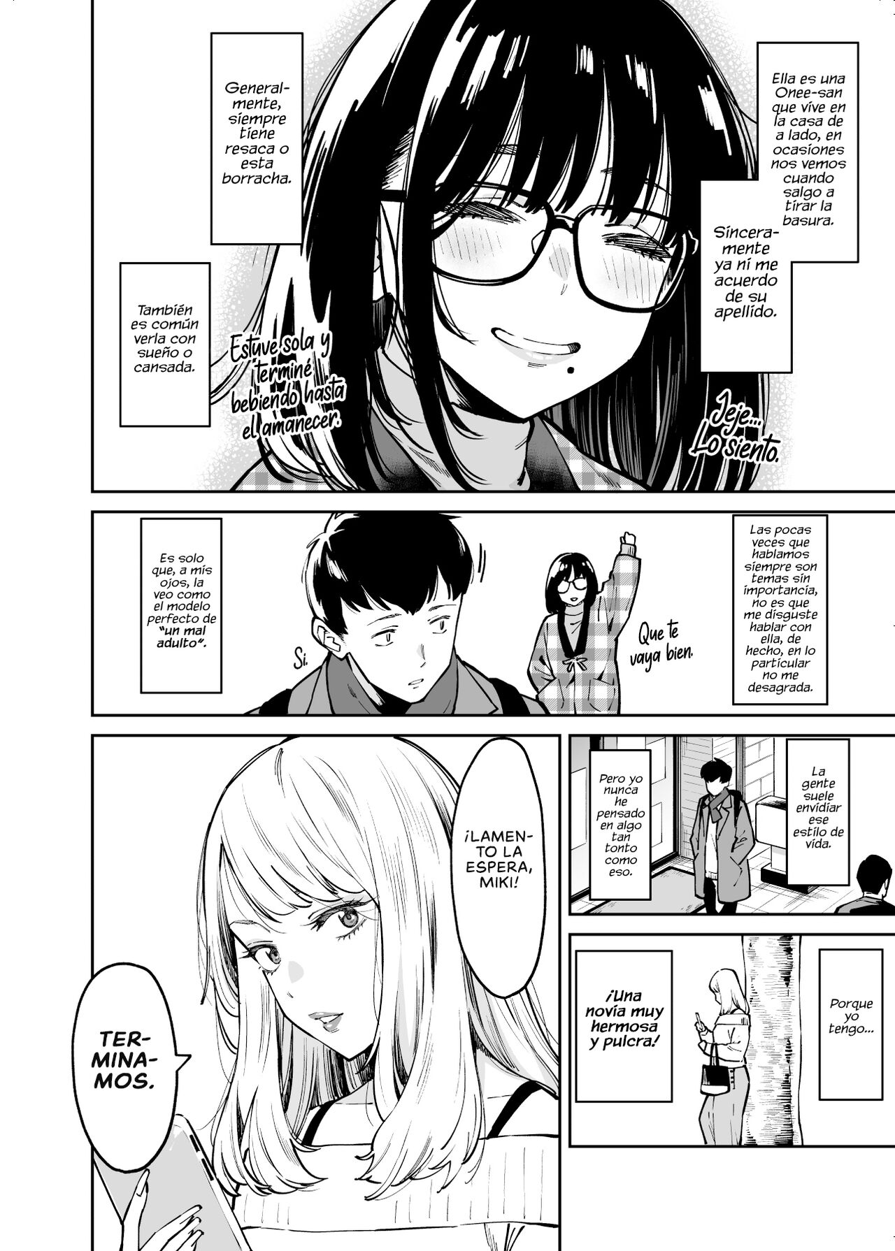 Otonari no Darashina Onee-san ni Nagusamerareru Hanashi | La Historia de como fui Consolado por la Onee-san Descuidada que Vive al lado page 3 full