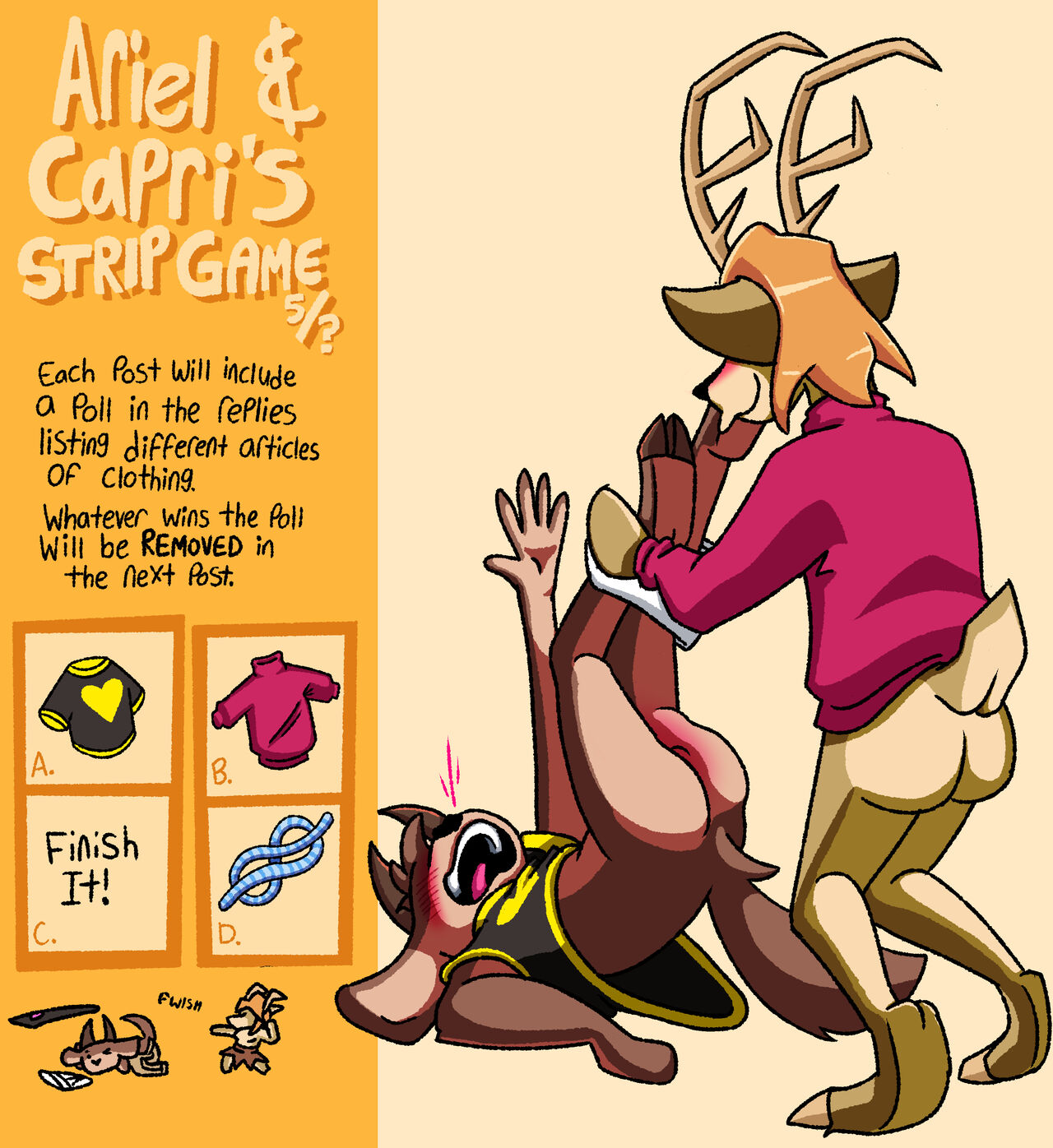 Ariel & Capri's Strip Game page 5 full