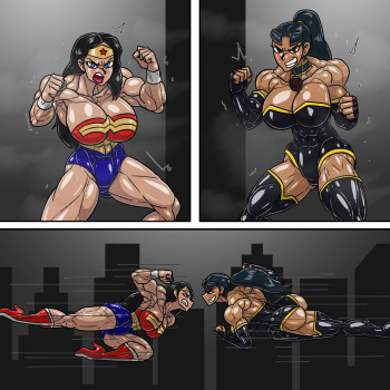 [Allesey] Wonder Woman vs Super Woman cover