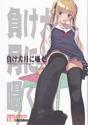 (Comiket SP6) [Nise-Jyuusyofutei, LilyLilyRose (Nakamura Takeshi, Mibu Natsuki)] Makeinu Tsuki ni Sasayaku - Whisper underdog is a moon (Saenai Heroine no Sodatekata) cover