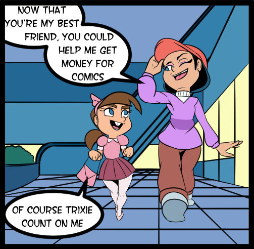 Money for Comics / Comics for Friendship / Friendship for Cherry / Cherry for Time / Time for Not going back // Going back to the beginning page 1 full