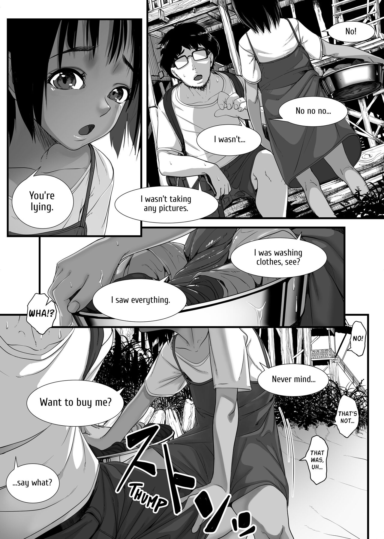 Asia no Hinminkutsu de Hounyou Tousatsu Shitetara Tsurutsuru Omanko Kaeta Hanashi | That Time I Took Peeping Photos of Girls Urinating in an Asian Slum and Bought a Smooth Pussy page 11 full
