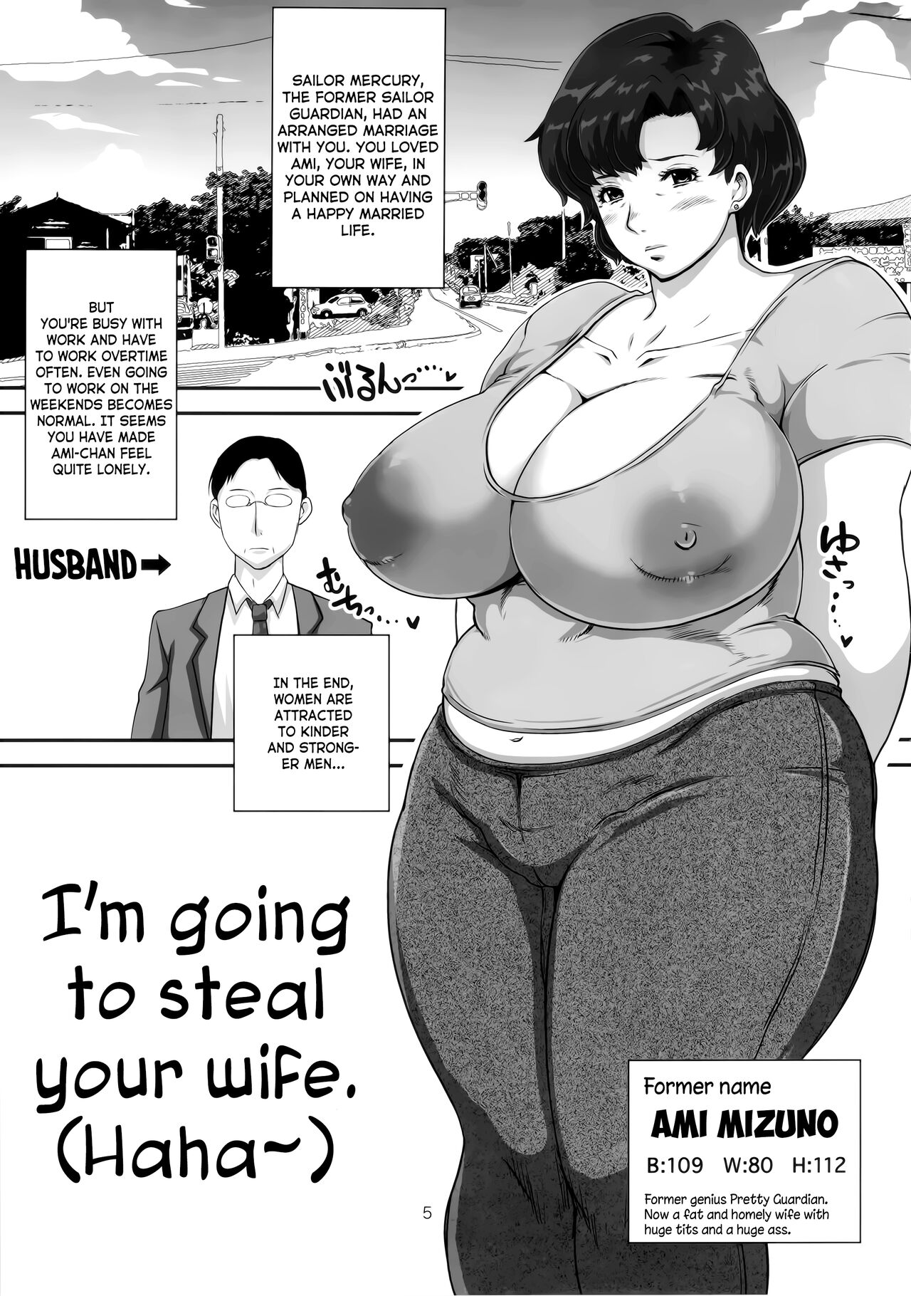 Mercury Obasan no Netorare Furin Nikki. Shibou Tappuri Kyonyuu Kyojiri Hitozuma ga DQN Daigakusei ni Netorarechau Ohanashi. page 5 full