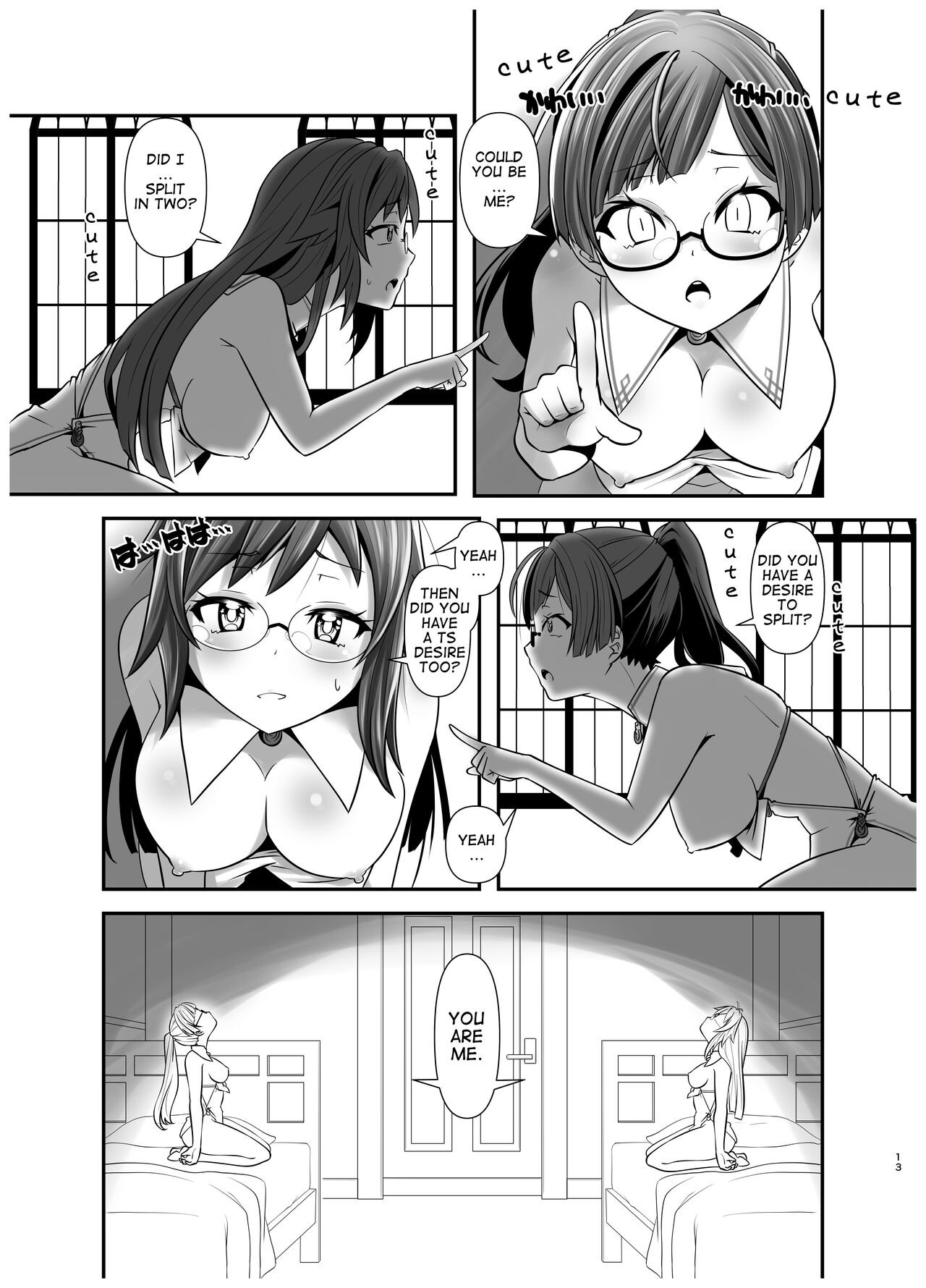 Ore ga Bunretsu shite Isekai de TS suru Hanashi 1 | The Story of How I Split Up and TS In a Different World Ch 1 page 12 full
