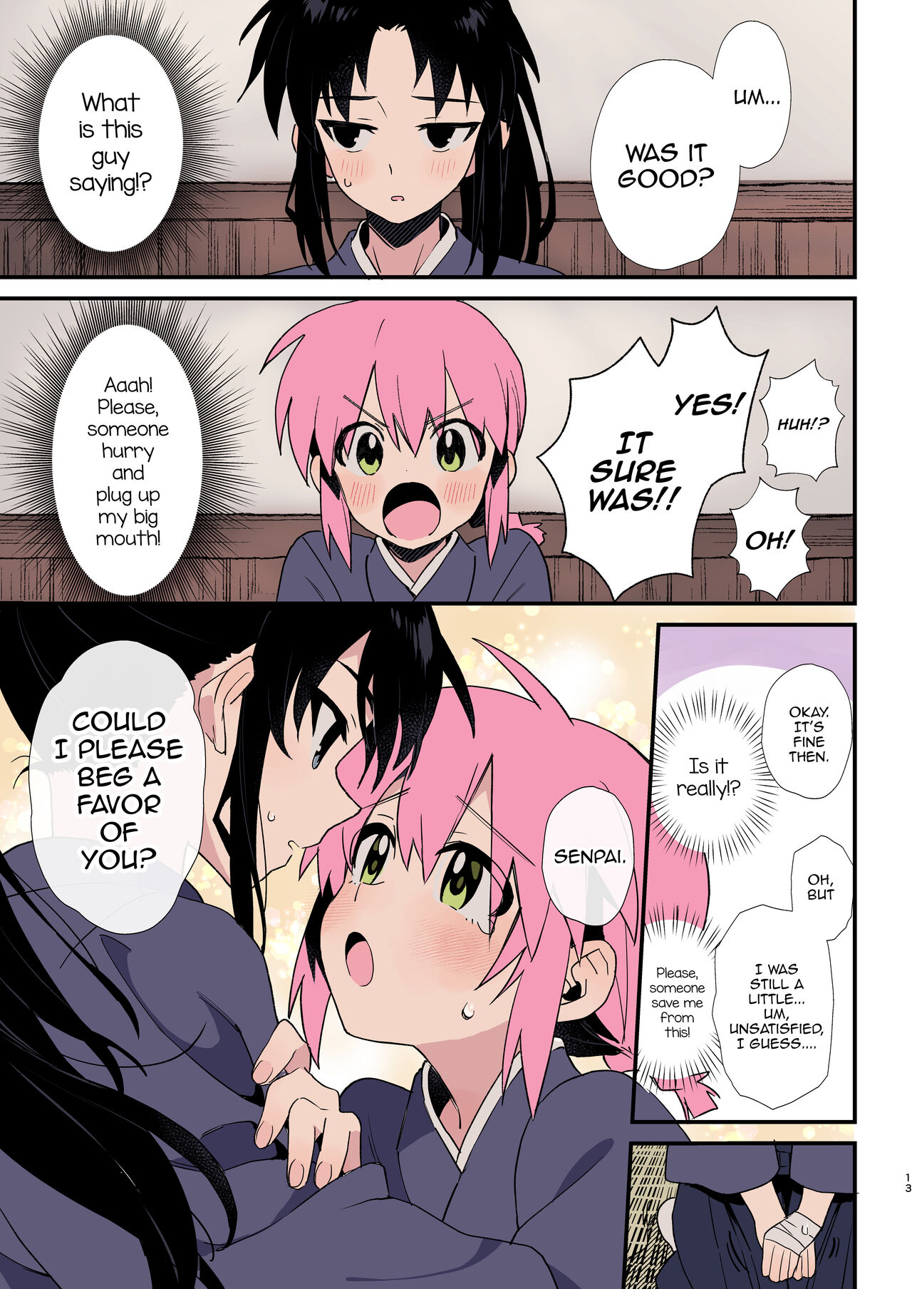Shoujiki na Kouhai wa Senpai ni Tanomitai page 11 full