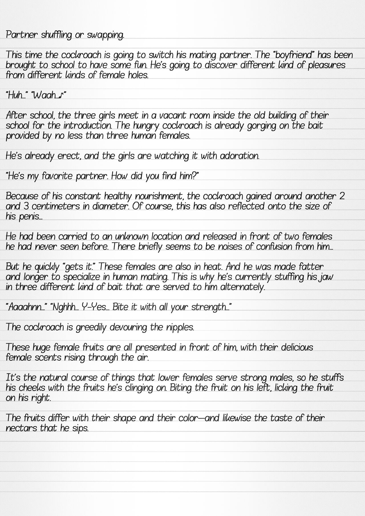 Misuke's Short Stories 13 - 3 Girls and Cockroaches page 12 full